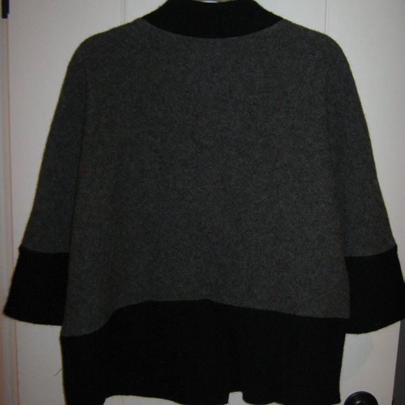 Heathered Grey with Black Sweater Jacket - Picture 4 of 4